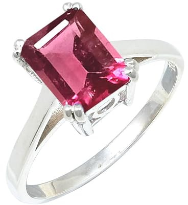 Tormalina rosa Anello placcato argento donna Gioielli C1157AR_69 (22.0)