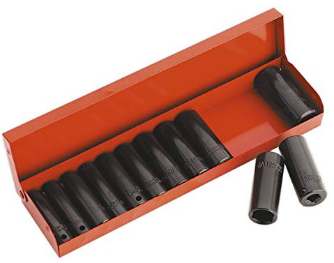 Sealey Ak683 Impact Socket Set 12Pc Deep 3/8Sq Drive Metric/Imperial