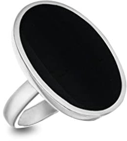Tuscany Silver Damen-Ring 925 Sterlingsilber Onyx Perlmutt 23 x 16 mm Gr. 52 (16.6) 8.47.7140