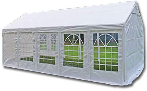 Crocodile Trading 3m x 10m (10ft x 33ft) White Commercial Grade Heavy Duty Marquee.