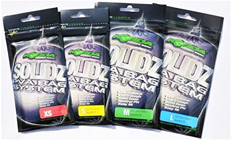 Korda Solidz PVA Bags - Large 85x100mm (20 Stück), PVA Beutel zum Anfüttern auf Karpfen, PVA Tüten für Karpfenköder