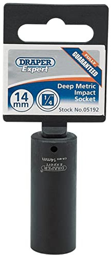 Draper Expert 05192 14mm 1/ 4-inch Square Drive Hi Torq 6-Point Deep Impact Socket