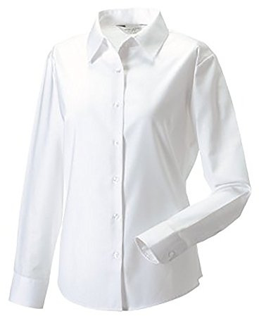 Russell Collection Ladies/Womens Long Sleeve Easy Care Oxford Shirt