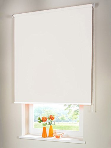 Easy-Shadow Hochwertiges Verdunkelungsrollo Seitenzugrollo Kettenzugrollo Rollo Verdunkelung 130 x 260 cm / 130x260 cm weiss - Bedienseite rechts // Maßanfertigung
