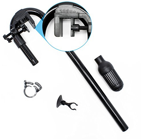 SunSun Ansaugung Ersatzteil Set für HW-702A / HW-703AB Aquarium Außenfilter – 1000 l/h 24 W – mit Ansaugbogenrohr 180° Winkel, Fixierungsklemme, Saughalter, Ansaugkorb, Schlauchschelle