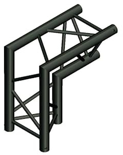 Alutruss Winkel A 2 Vie 90 Grad T-Stück für Truss Americana Schwarz S-Pac 25