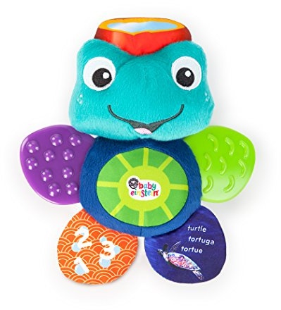 Baby Einstein, Schildkröte Musikspielzeug aus Plüsch, spielt Melodien, spricht 3 Sprachen, besteht aus weichem, zum Beißen geeignetem Material