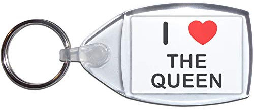BadgeBeast.co.uk I love The Queen - Grand porte-clés en plastique