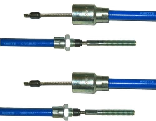 FKAnhängerteile 2 x Knott Bremsseil 37086.14 HL: 1230 mm - GL: 1440 mm - Nirosta