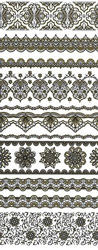 Ukrainisches Kunsthandwerk Ostereier Folie.Bordüre. Gold Malerei. Gold/Schwarz Nr.91 reicht für 7 Eier/Eier verzieren