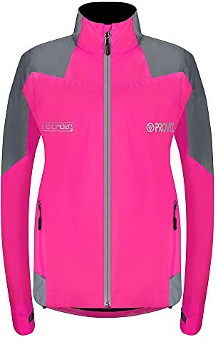 Proviz Damen Nightrider wasserdichte Fahrradjacke, rose, EU 38