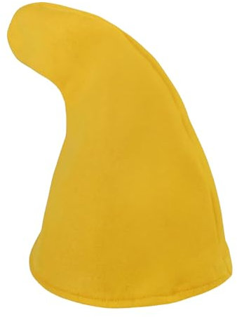 Party Factory Zwergenmütze Gelb, Einheitsgröße, Kopfbedeckung für Karneval, Fasching, Halloween, Kostüm