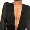 Yean Femmes Harnais Layered Crystal Chaîne de Corps Bikini Chaîne Crossover Ventre Chaîne Ceinture en Or