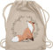 Turnbeutel Rucksack - Tiere Meerschweinchen Hase & Co. - Fuchs Fox Gechenk - Unisize - Naturweiß - wechselsachen beutel kita kinderrucksack tier tiermotiv fuchsmotiv juterucksäcke mit drauf tieren