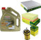 Filter Set Inspektionspaket 5 Liter Motoröl EDGE Titanium FST 5W-30 LL MANN-FILTER Innenraumfilter Luftfilter Ölfilter