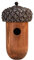 Fallen Fruits NK83 Vogelhaus, Eichelkönig, Braun, 25,3 x 13,9 x 13,9 cm