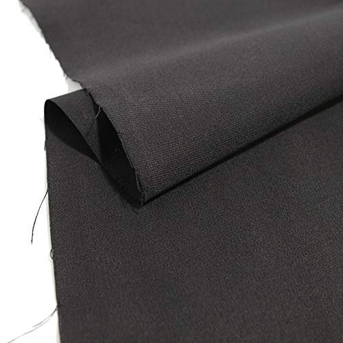 TOLKO Baumwollstoffe klassischer Jeans Stoff mit Stretch | weicher Bekleidungsstoff für Hose Jacke Rock | robuster Polsterstoff/Bezugsstoff für Sofa Stuhl Couch | Meterware 120cm breit (Schwarz)