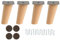 MOBILIARIOCLICHI Patas para Muebles Madera Haya. Patas cónicas con inclinación, y Placa de Montaje ya instaladas. Color Natural (10 cm Natural)