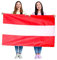 Österreichische Flagge, Kostüm-Dekoration, groß, mit Ösen, ca. 152 x 91 cm, Fußball, Rugby, Sportveranstaltungen, Straßenpartys, Festivals und Feiern