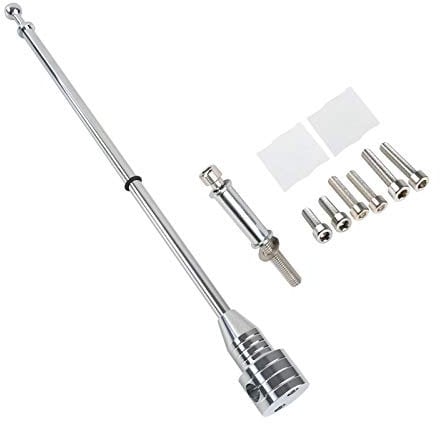 Espear Motorcycle Adjustable Flagpole Mount Outdoor Weather Resistant Flag Pole Holder Fit for 1/2'' Luggage Racks for Harley Goldwing CB VTX CBR Yamaha Garden(Silver)