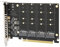 Dual M.2 PCIE Adapter Card, 4 Port M.2 NVMe SSD to PCIE X16 M Key Hard Drive Converter Reader, 4x32Gbps Full Speed 3.0/4.0 PC Internal Expansion Card (ph44)