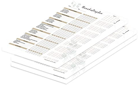 PRICARO Putzplan Blätter, A4, 25 Blatt, 3 Stück