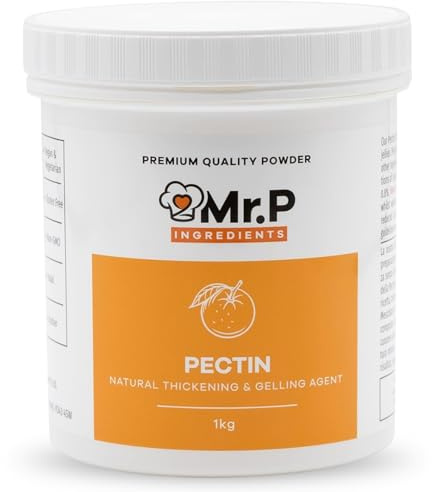 Mr.P Ingredients Pectin 1Kg NH Powder Ideal for Jams Marmalades Chutney Fruit Jellies Fruit Compote Gelling Agent Vegan Vegetarian Halal Kosher Gluten Free