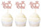 Blumomon Cupcake-Topper mit Ring und Aufschrift Miss to Mrs, für Hochzeits- und Verlobungsplatten, Dekorationen für Brautparty, Geburtstagsparty, Roségold, 24 Stück