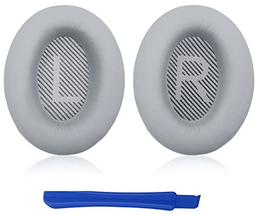 Ersatz Ohrpolster für Bose QC35, kompatibel mit Bose QuietComfort 35 (QC35 ii) Kopfhörer, Professionelle Ersatz Ohrpolster für Bose QuietComfort 35 II QC35 II(Grau)
