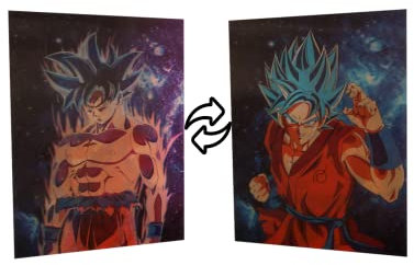 Großes 30x40CM Drachenbälle 3D-Poster mit zweifachem Übergang | Anime Manga Poster Wandbild Hologramm Lentikular | Wanddeko Geschenk | Kakarott