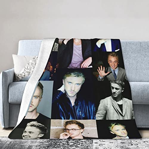 YINGD Tom Draco Felton Malfoy Decke, ultraweich, leicht, Flanell-Fleece-Überwurf, Decke für Klimaanlage, 150 cm x 125 cm