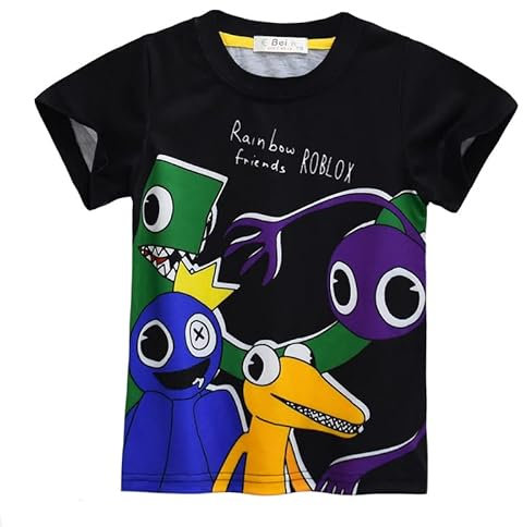 Rainbow Camisetas Friedns Disfraz Ropa Manga Corta T-Shirt para Niña Chico Chica de DiversióN GráFico 3D Verano Cosplay Escuela Tema Mardi Gras Navidad Fiesta Halloween