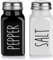 Coentsse Lot de 2 salières et poivrières vintage en verre noir et blanc - Style ferme - Décoration de cuisine pour , les restaurants, les mariages