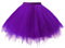 Girstunm Damen Tutu Tüllrock 50er Vintage Tüllrock Petticoat Mehrfarbig Bubble Tanzkleid Rock Unterrock Tütü Kurz Ballett Lila Medium