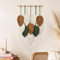 Weldomcor Makramee Wandbehang Kleine Gewebte Wandteppiche Makramee Blatt Wandkunst Dekoration für Boho Heimdekoration Wohnung Kinderzimmer Party Dekorationen
