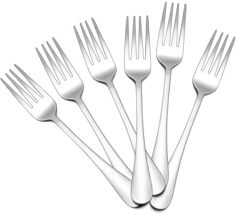 HaWare Gabeln, 6 Stück Edelstahl Gabeln Essgabeln Set, 20,5cm Menügabeln Tafelgabeln für Zuhause/Restaurant/Hotel, Hochglanzpoliert & Glatte Kanten, Spülmaschinenfest - Klassisches Design
