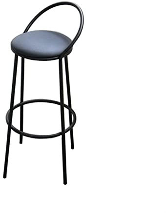 Para bares y cocinas Silla de bares modernos plancha frontal de hierro alto en el hogar restaurante de cocina en espesas taburetes de bares engrosados ​​decoración de la decoración del bar de respaldo