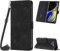 Mo-Beauty Hülle mit Samsung Galaxy Note 9, PU Leder Flip Crossbody Handyhülle, verstellbare abnehmbare Halskette [Ständer] [Kartenfach] [Magnet] Schutzhülle für Samsung Note 9 - Schwarz