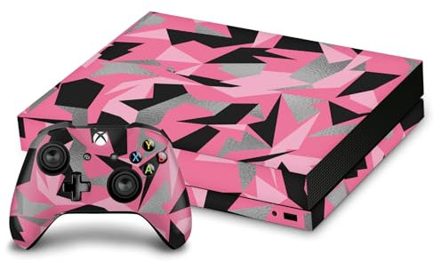Head Case Designs Rosa Camo Camuffamento Vinile Sticker Gaming Pelle Adesivo Compatibile con Xbox One X Console And Controller Bundle