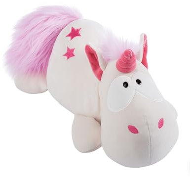 NICI Einhorn Theodor Soft 35cm I Liegendes Einhorn Kuscheltier mit großen Kulleraugen I Einhorn Plüschtier für Schmusetierliebhaber I Stofftier – 49487, Rosa