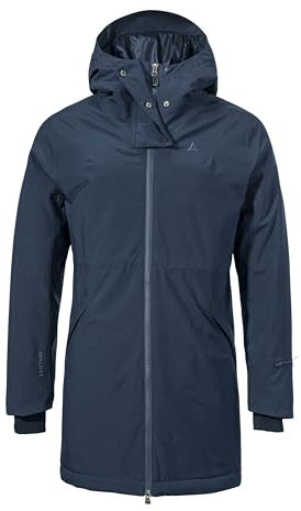 Schöffel Damen Ins Parka Style Crivat WMS, wasserdichte und atmungsaktive Winterjacke, komprimierbarer, leichter Parka mit nachhaltiger Wattierung, navy blazer, 36