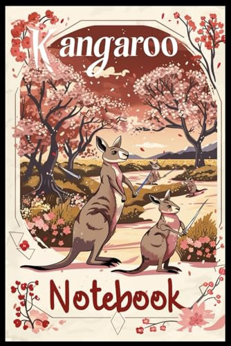 Kangaroo Notebook: College Ruled Lined Book for School, Work, Taking Notes