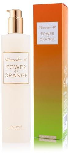 Ricarda M. Power of Orange 400 ml Shower Gel erfrischender Duft, mit Panthenol & Glycerin für intensive Pflege, feuchtigkeitsspendendes Duschgel mit Orangenduft