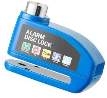 SALPIE Bremsscheibenschloss für Motorrad, Diebstahlschutz, akustisch, 110 dB, Bremsscheibenschloss für Motorrad, Fahrrad, Moped, mit 2 Schlüsseln und Inbusschlüssel zur Demontage (blau)