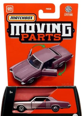 Matchbox 1964 Buick Riviera Pink Moving Parts 1:64 Diecast Car