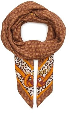 GUESS Noelle Kefiah Scarf 130X130 Brown Logo