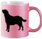 Huuraa Glitzer Kaffeebecher Labrador Retriever Silhouette Geschenk 330ml Pink Labrador Retriever Mitbringsel