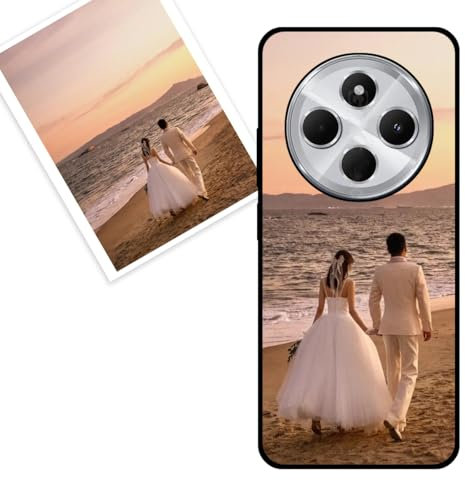 KARTXITAI Funda Personalizada Compatible con Xiaomi Redmi 14C, Carcasa Personalizado con tu Foto o Texto Imagen, Protectora con Tacto Suave y Sedoso,Gel Flexible,Regalo Original -Negro