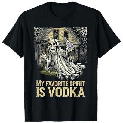 My Favorite Spirit Is Vodka Ghost Halloween Vodka T-Shirt