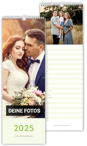 PrintPlanet® - Personalisierter Küchenkalender 2026 mit eigenen Fotos bedrucken - Fotokalender mit eigenen Bildern selbst gestalten